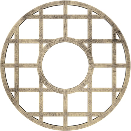 Ekena Millwork O'Neal Architectural Grde PVC Pierced Ceiling Medallion, Antiqued Pale Gold, 36"OD x 13 1/8"ID x 1"P CMPP36ONAPG